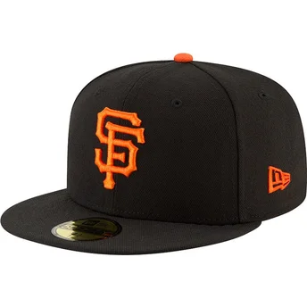 Cappello piatto nero aderente 59FIFTY AC Perf dei San Francisco Giants MLB di New Era