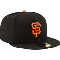 cappello-piatto-nero-aderente-59fifty-ac-perf-dei-san-francisco-giants-mlb-di-new-era