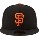 cappello-piatto-nero-aderente-59fifty-ac-perf-dei-san-francisco-giants-mlb-di-new-era