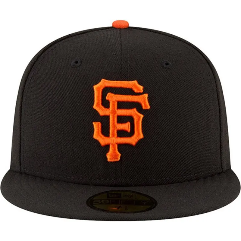 cappello-piatto-nero-aderente-59fifty-ac-perf-dei-san-francisco-giants-mlb-di-new-era