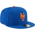 cappello-piatto-blu-regolato-59fifty-ac-perf-dei-new-york-mets-mlb-di-new-era