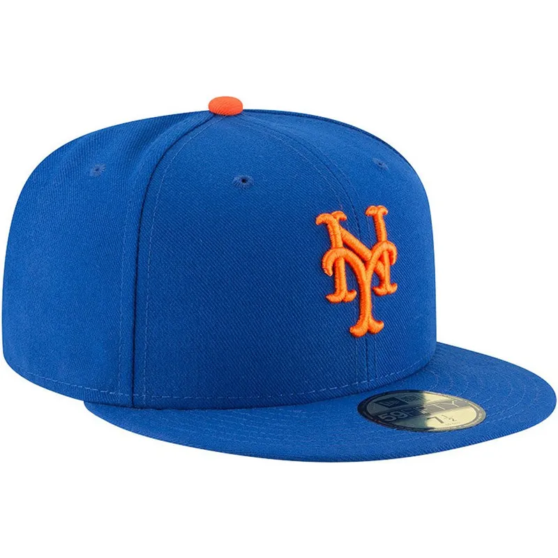 cappello-piatto-blu-regolato-59fifty-ac-perf-dei-new-york-mets-mlb-di-new-era