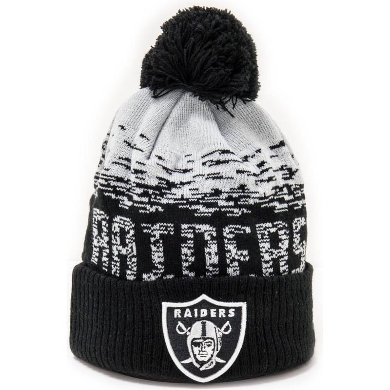 new-era-sport-cuff-las-vegas-raiders-nfl-black-beanie-with-pompom