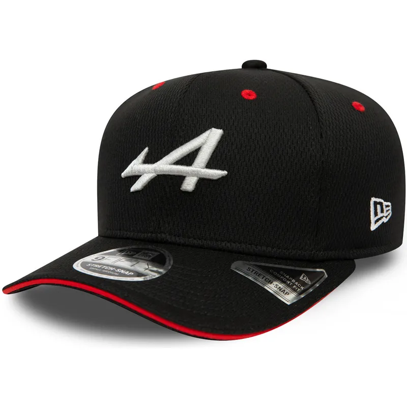 gorra-curva-negra-snapback-9fifty-stretch-snap-de-alpine-formula-1-renault-de-new-era