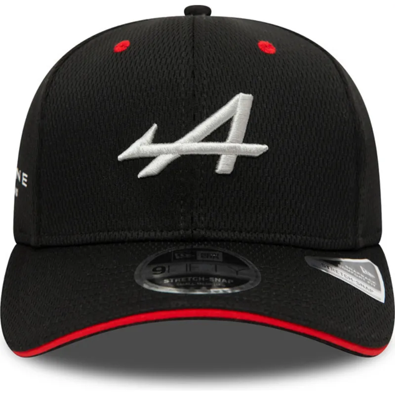 gorra-curva-negra-snapback-9fifty-stretch-snap-de-alpine-formula-1-renault-de-new-era