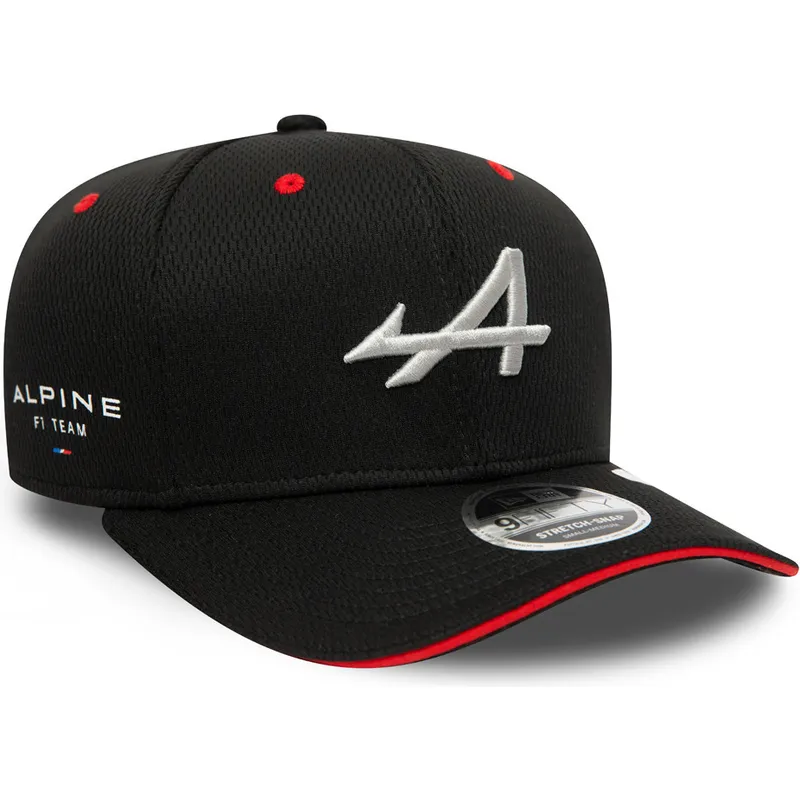 gorra-curva-negra-snapback-9fifty-stretch-snap-de-alpine-formula-1-renault-de-new-era