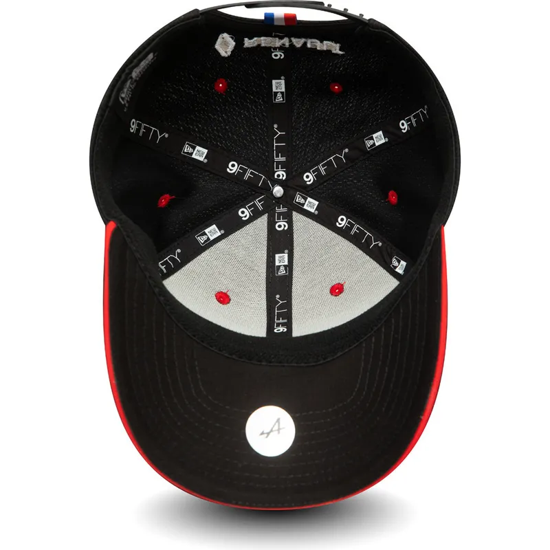 gorra-curva-negra-snapback-9fifty-stretch-snap-de-alpine-formula-1-renault-de-new-era