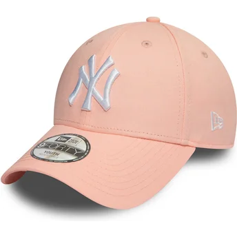 Șepci curbată roz reglabilă pentru copii 9FORTY League Essential de New York Yankees MLB de New Era