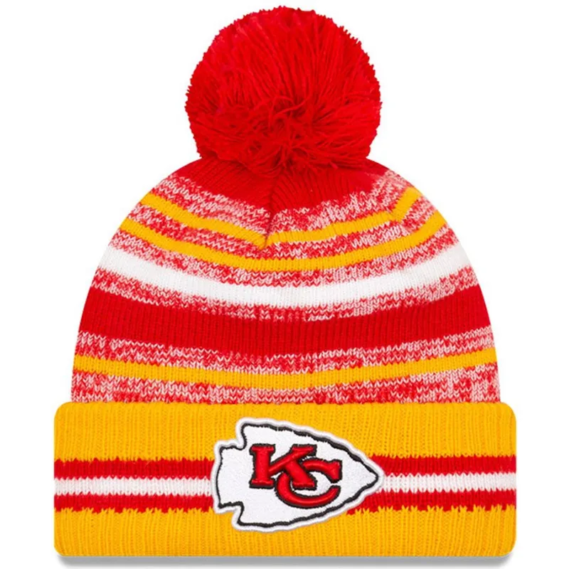 caciuli-pompon-galben-sport-sideline-de-kansas-city-chiefs-nfl-de-new-era
