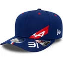 new-era-curved-brim-9fifty-stretch-snap-esteban-ocon-alpine-formula-1-renault-blue-snapback-cap