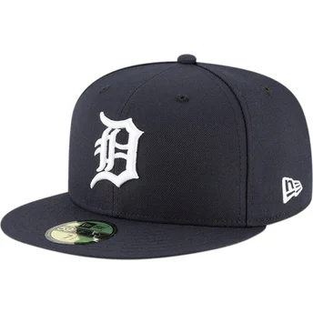 Cappello piatto blu marino chiuso 59FIFTY AC Perf dei Detroit Tigers MLB di New Era