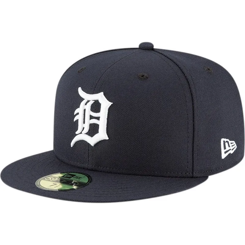cappello-piatto-blu-marino-chiuso-59fifty-ac-perf-dei-detroit-tigers-mlb-di-new-era