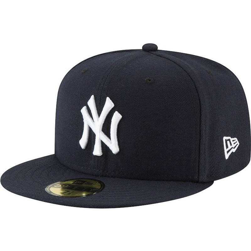 yankee fitted blue brim