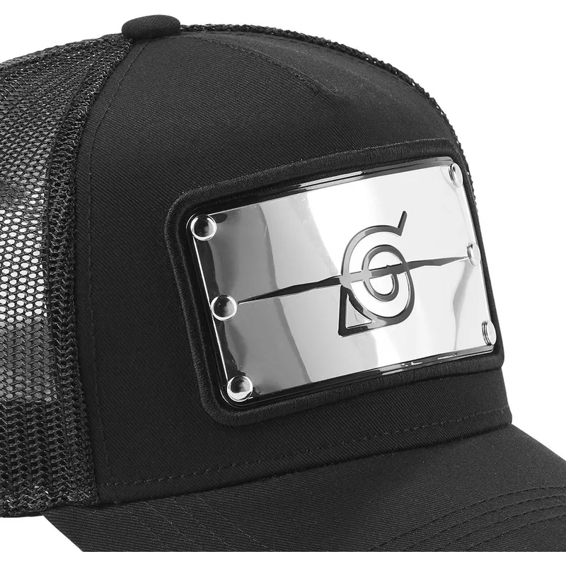 KONOHANA Cap curbată black snapback Konoha Naruto de Capslab: Caphunters.ro