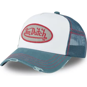 Von Dutch SUM CON White and Blue Trucker Hat
