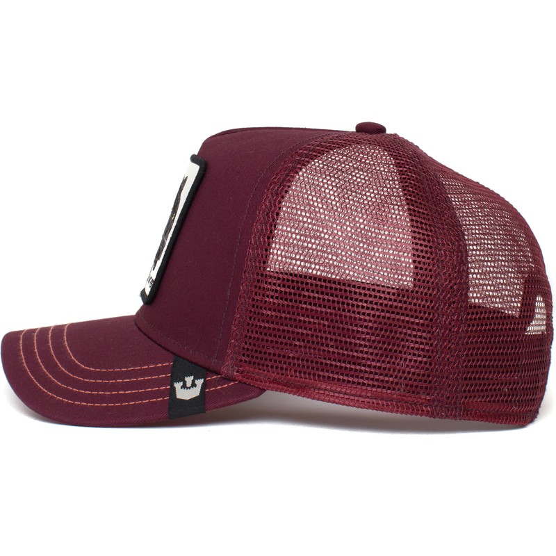 maroon mesh hat