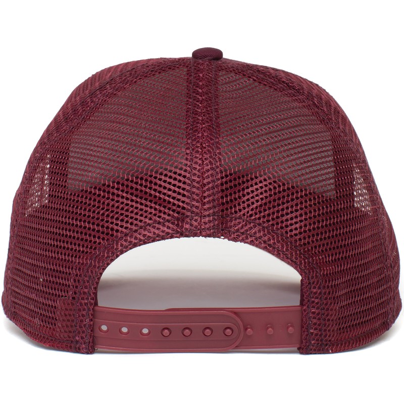 maroon mesh hat