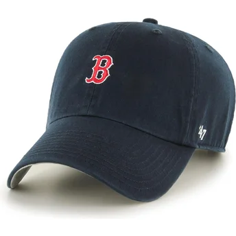 Cappellino curvo blu navy regolabile Clean Up Base Runner dei Boston Red Sox MLB di 47 Brand
