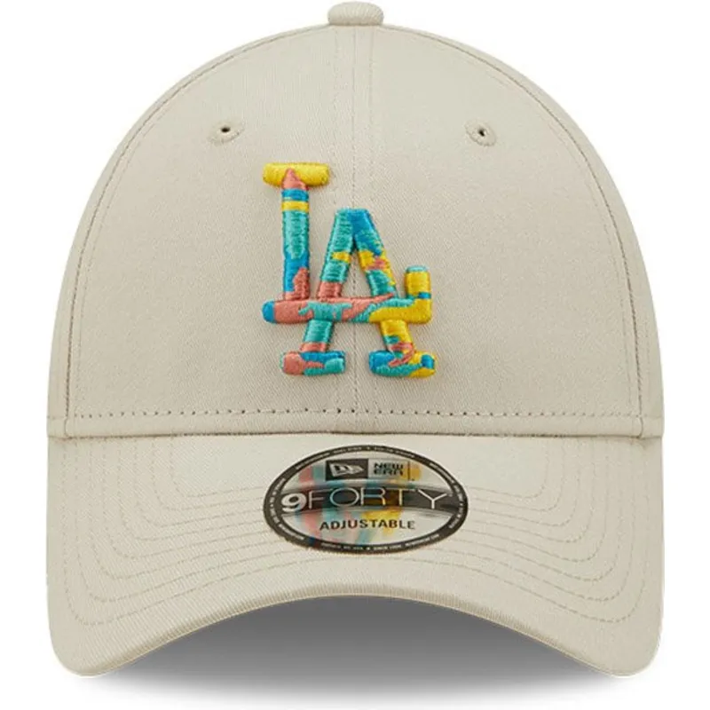 epci-curbata-gri-reglabila-9forty-camo-infill-de-los-angeles-dodgers-mlb-de-new-era