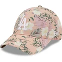epci-curbata-roz-reglabila-9forty-floral-de-los-angeles-dodgers-mlb-de-new-era