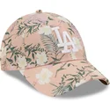epci-curbata-roz-reglabila-9forty-floral-de-los-angeles-dodgers-mlb-de-new-era