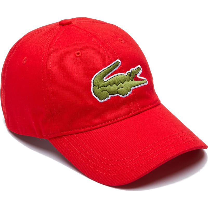 red lacoste hat