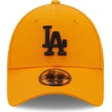 casquette-courbee-orange-ajustable-avec-logo-noir-9forty-league-essential-los-angeles-dodgers-mlb-new-era