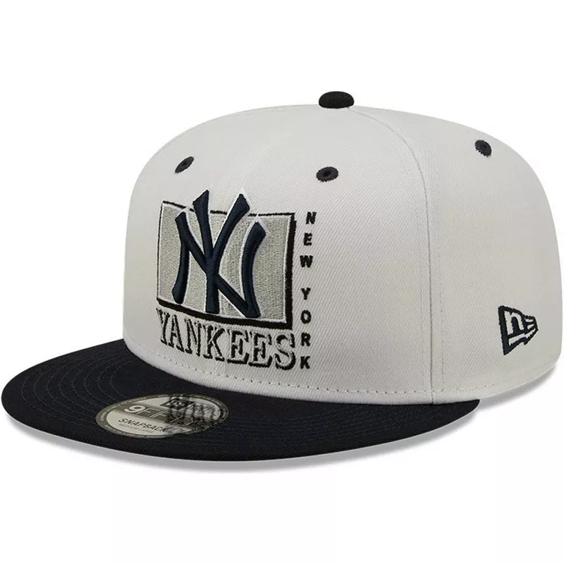 new-era-flat-brim-9fifty-white-crown-new-york-yankees-mlb-white-and-black-snapback-cap