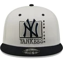 new-era-flat-brim-9fifty-white-crown-new-york-yankees-mlb-white-and-black-snapback-cap