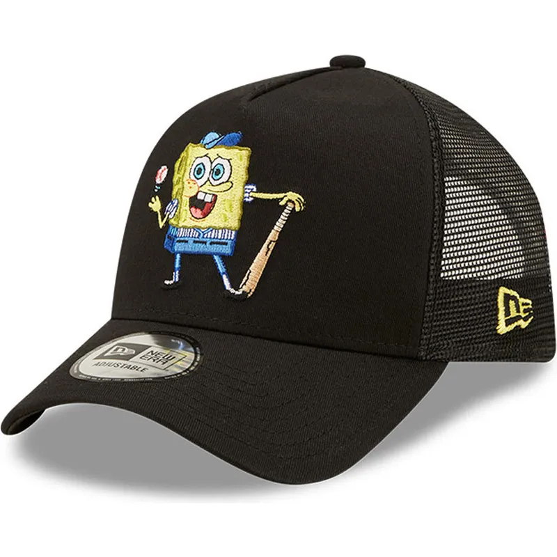 epci-curbata-negru-snapback-a-frame-sporty-de-spongebob-de-new-era