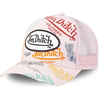 Șepci curbată camionagiu roz snapback BRA PIN de Von Dutch