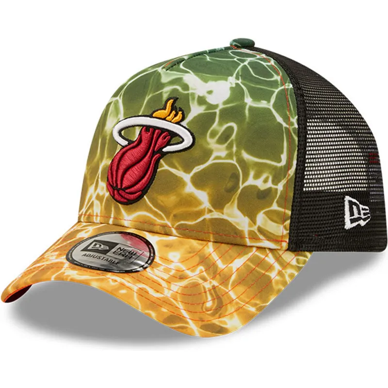 epci-curbata-papagal-snapback-a-frame-summer-city-de-miami-heat-nba-de-new-era