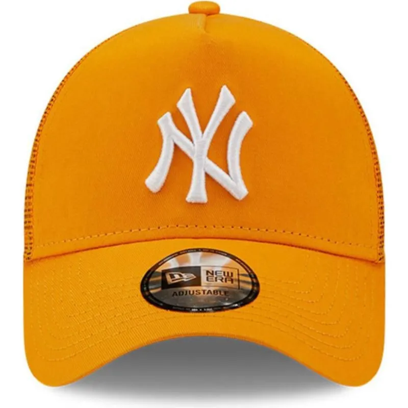 epci-curbata-portocaliu-snapback-a-frame-tonal-mesh-de-new-york-yankees-mlb-de-new-era