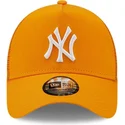 epci-curbata-portocaliu-snapback-a-frame-tonal-mesh-de-new-york-yankees-mlb-de-new-era