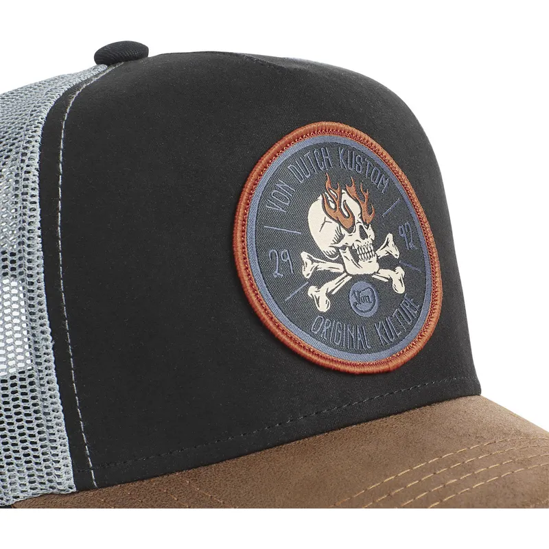 epci-curbata-negru-snapback-kustom-kulture-skull-sku-de-von-dutch
