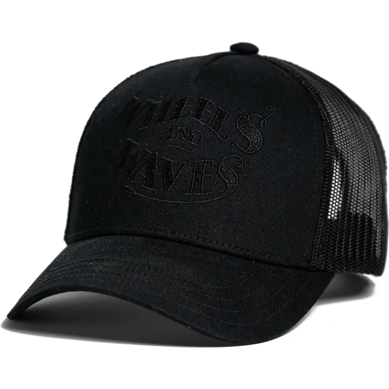 cap-curbata-black-snapback-de-wheels-and-waves