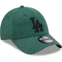 casquette-courbee-verte-ajustable-avec-logo-noir-9forty-pull-essential-los-angeles-dodgers-mlb-new-era