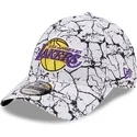 epci-curbata-alb-reglabila-9forty-marble-de-los-angeles-lakers-nba-de-new-era