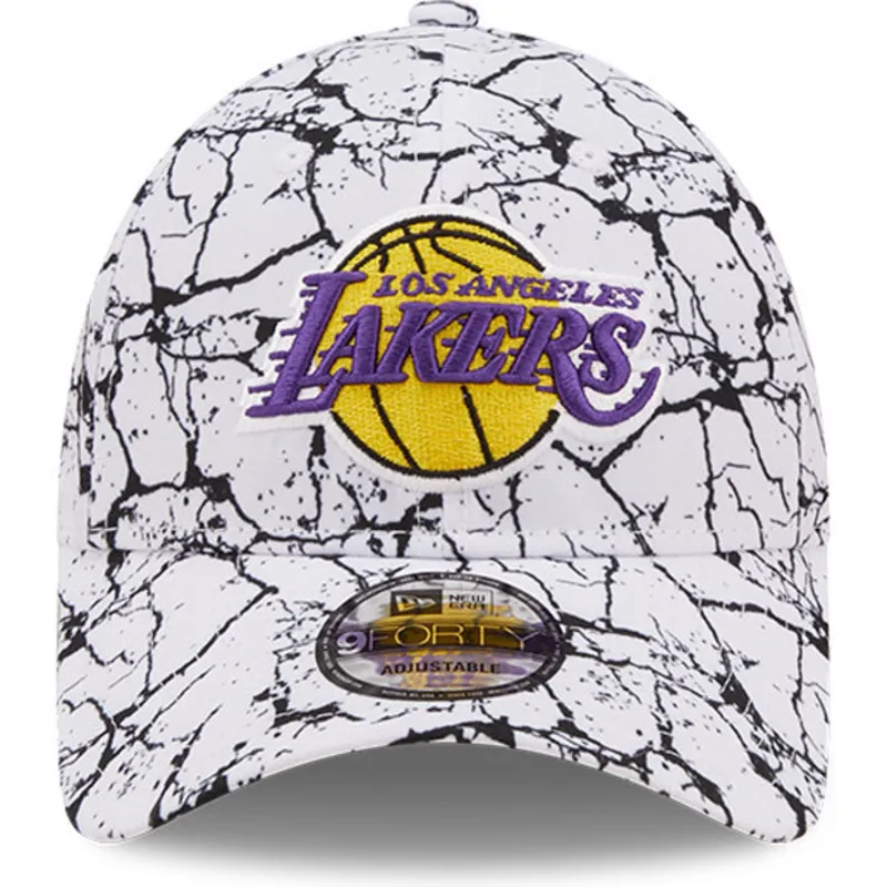epci-curbata-alb-reglabila-9forty-marble-de-los-angeles-lakers-nba-de-new-era