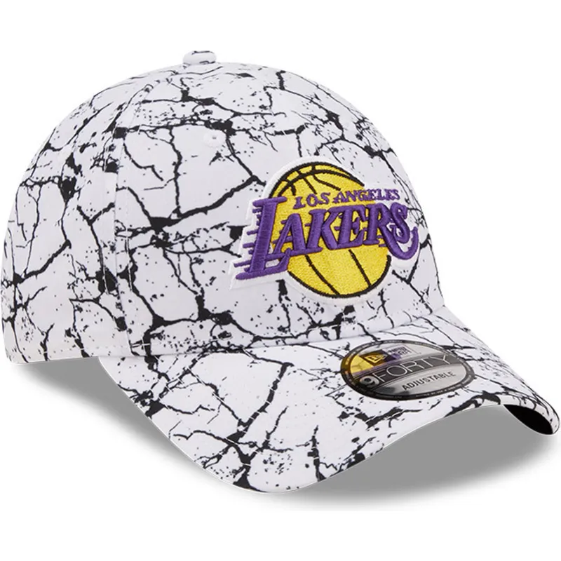 epci-curbata-alb-reglabila-9forty-marble-de-los-angeles-lakers-nba-de-new-era