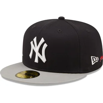 cappellino-piatto-blu-navy-e-grigio-aderente-59fifty-team-city-patch-dei-new-york-yankees-mlb-di-new-era