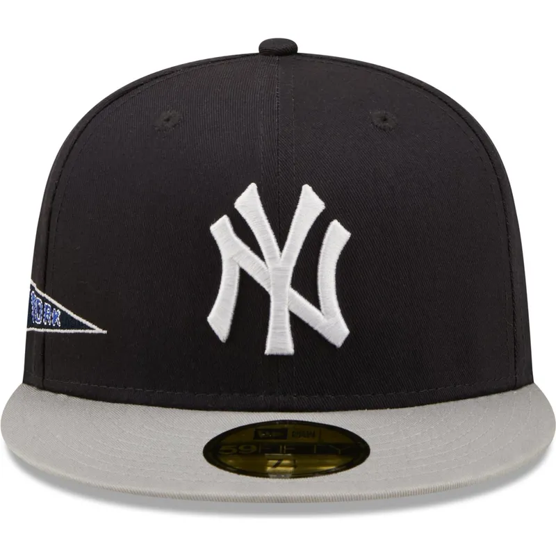 cappellino-piatto-blu-navy-e-grigio-aderente-59fifty-team-city-patch-dei-new-york-yankees-mlb-di-new-era