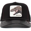 cappellino-trucker-nero-dinosauro-t-rex-monster-tyrant-king-the-farm-di-goorin-bros