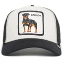 czapka-trucker-bialo-czarna-z-rottweilerem-bad-boy-the-baddest-boy-the-farm-od-goorin-bros