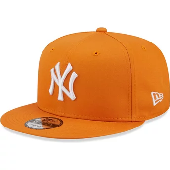 New Era Flat Brim 9FIFTY League Essential New York Yankees MLB Orange Snapback Cap