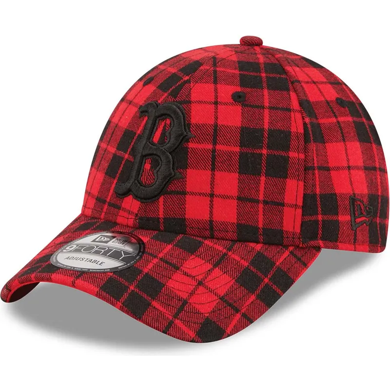 epci-curbata-rou-reglabila-9forty-plaid-de-boston-red-sox-mlb-de-new-era