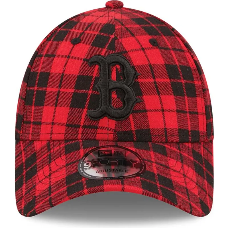 epci-curbata-rou-reglabila-9forty-plaid-de-boston-red-sox-mlb-de-new-era
