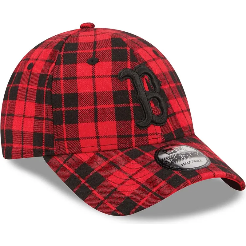 epci-curbata-rou-reglabila-9forty-plaid-de-boston-red-sox-mlb-de-new-era