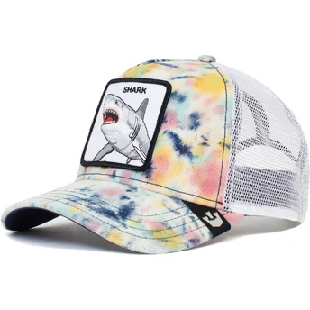 epci-curbata-alb-snapback-shark-tie-dye-the-farm-de-goorin-bros