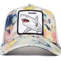 epci-curbata-alb-snapback-shark-tie-dye-the-farm-de-goorin-bros